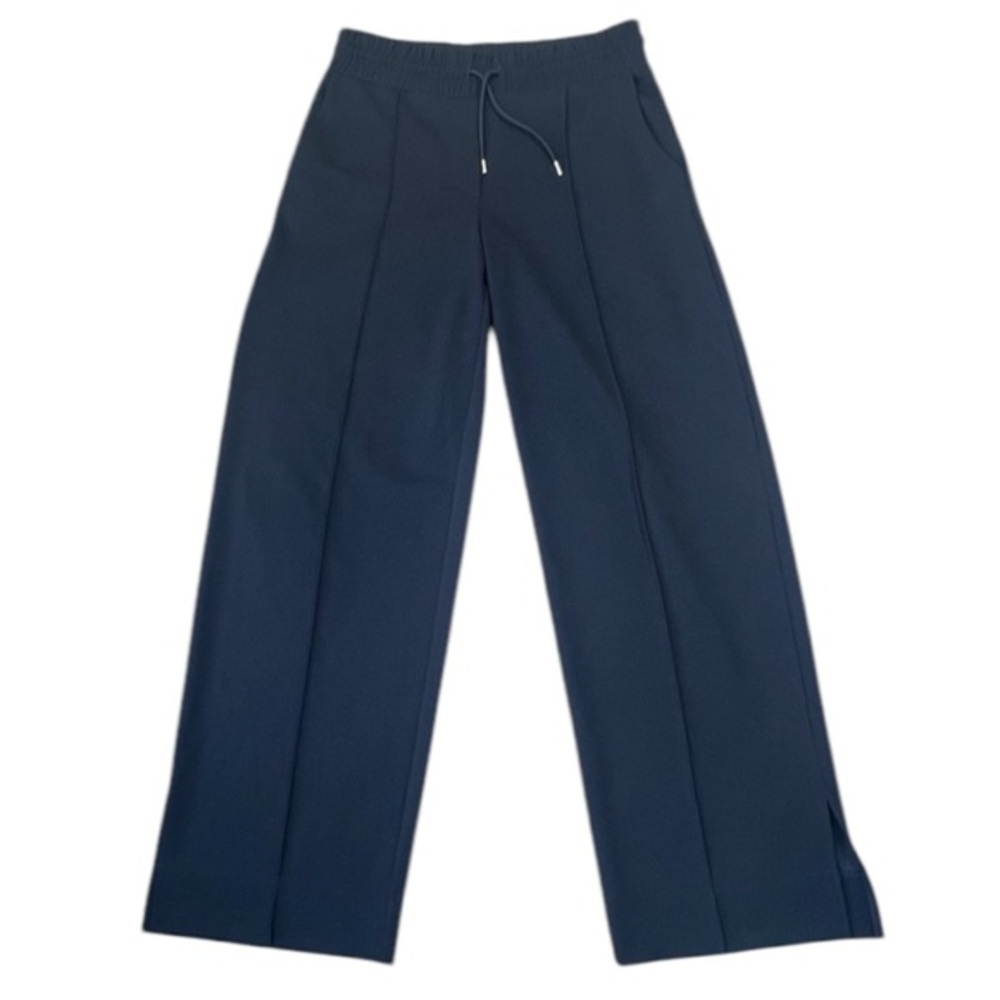 Reiss Navy Wide-Leg Trousers